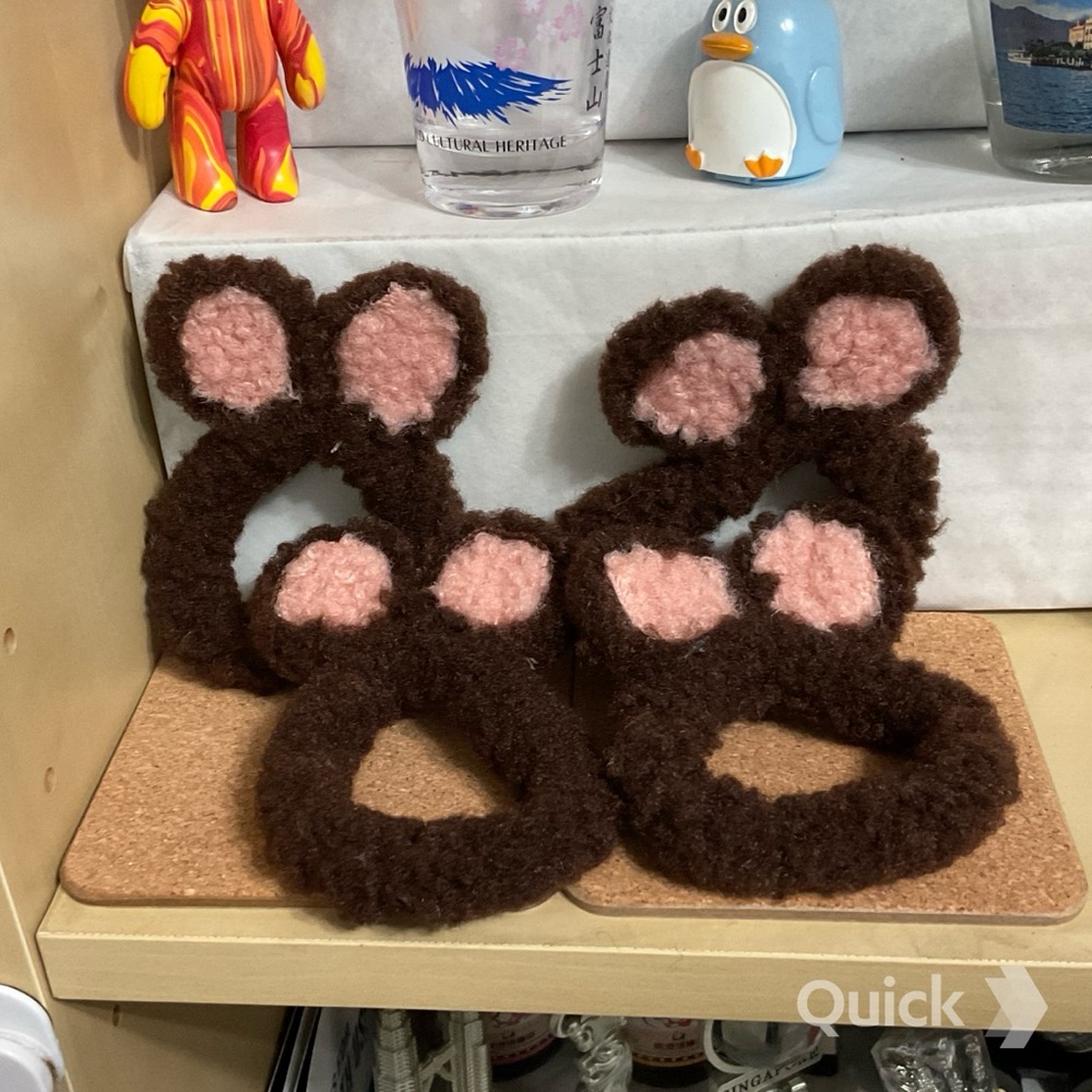 4 pcs Bear Elastic Hair Ties